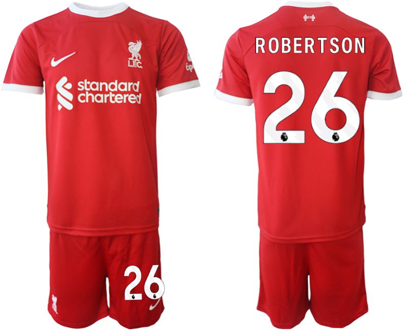 Men 2023-2024 Club Liverpool home red #26 Soccer Jersey
